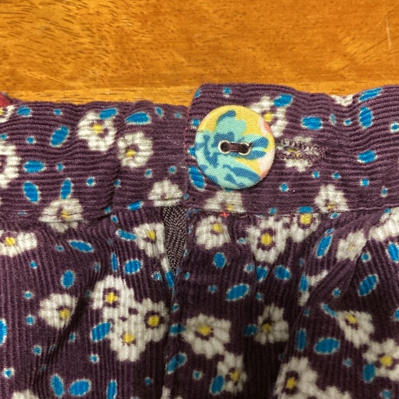 Matilda Jane Girls Size 8 Friends Forever Shelby Corduroy Floral Shorts Purple - Picture 4 of 10